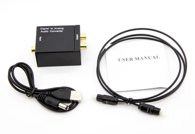 ЦАП Аудио конвертер декодер звука цифрового spdif optical coaxial в аналоговый 2.0 переходник с оптического аудиовыхода на тюльпаны ( AY18 USB )