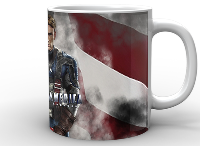 Кружка GeekLand Капитан Америка Captain America флаг в дымке CA.02.012