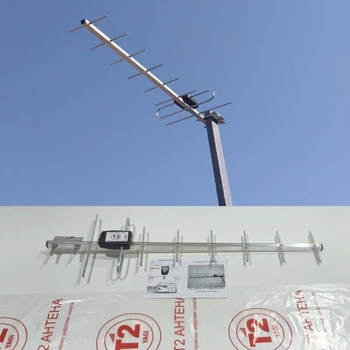 Телевизионная внешняя пассивная Антенна Т2 YAGI DVB 15_KA (0.75 m.) до 35 км.