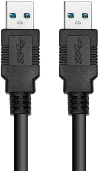 Кабель PowerPlant USB 3.0 AM – AM 1.5 м Черный (CA911820)