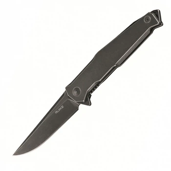 Нож складной туристический Ruike P108-SB, (8.8 см) 14C28N / 3cr14n черный