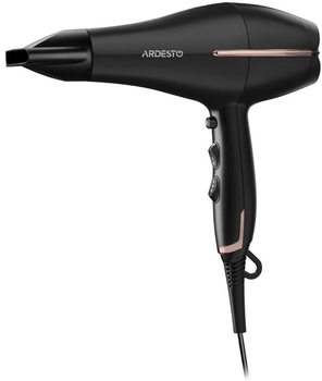 Фен Ardesto HD-Y220PRO 1850-2200Вт 2 скорости 3 режима диффузор черный с золотистым