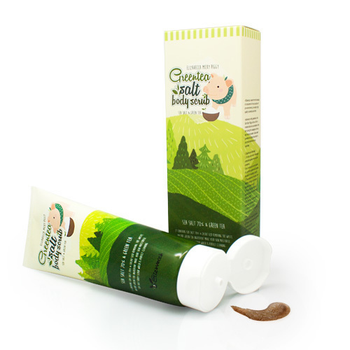 Скраб Для Тела С Экстрактом Зеленого Чая ELIZAVECCA Milky Piggy Greentea Salt Body Scrub, 300 мл