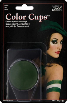 Кремовый грим Mehron Color Cups Green 12 г (CCC-G) (764294502069)