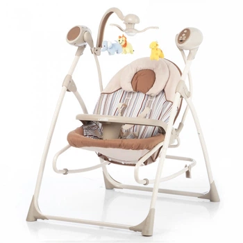 Дитяча колиска-гойдалка CARRELLO Nanny 3в1 CRL-0005 Beige Stripe Бежевий (CRL-0005 Beige Stripe)