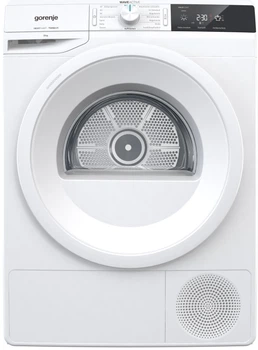 Сушильна машина Gorenje DE82/G/конденсаційна/ 8 кг /A++/ 16 програм/IonTech/дисплей, біла (DE82/G)