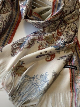 Кашеміровий шарф Cashmere 70 см Х 200 см сірий 424111