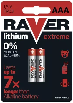 Батарейка Raver by Emos B7811 ААА Литий BLI 2 шт ( B7811)