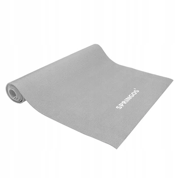 Коврик (мат) для йоги и фитнеса Springos PVC 4 мм YG0037 Grey