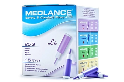 Ланцеты педиатрический автоматические для взятия (забора) крови Medlance Медланс Плюс Легкий