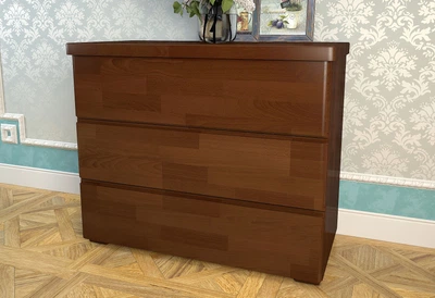 Комод из натурального дерева сосна Регина темный орех Арбор Древ