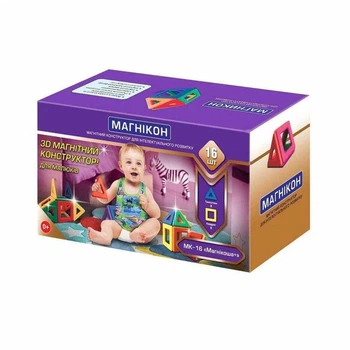 3D магнитный конструктор 16 деталей Магникоша Магникон