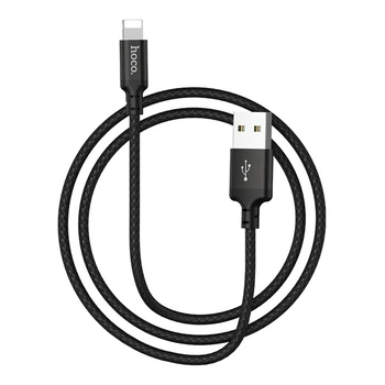 Кабель Hoco X14 USB to Lightning 1m черный