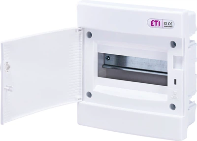 Распределительный щит ETI ECM 8PO 8 модулей IP40 1101014 встраиваемый (внутренний) с белой дверцей