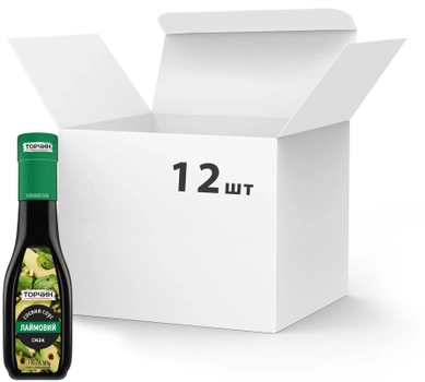 Упаковка соєвого соусу ТОРЧИН зі смаком Лайму 190 мл х 12 шт (7613036655743)