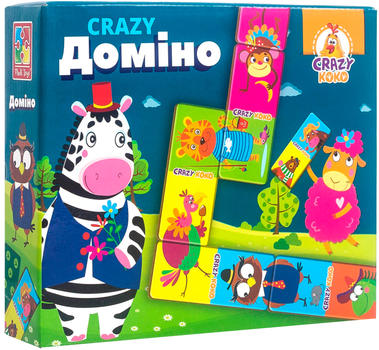 Игра настольная Vladi Toys Crazy Домино (укр) (VT8055-10) (4820195057322)