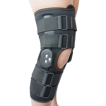 Ортез коленного сустава неопреновый шарнирный с регулируемым углом сгибания (закрытый) Алком Размер 3
