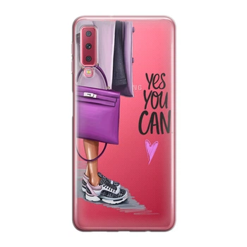 Тонкий cиликоновый чехол Unique Covers на Samsung Galaxy A7 2018 Yes You Can (1960 Galaxy A750)