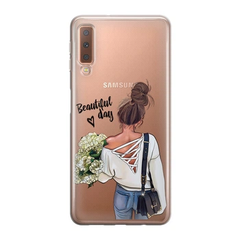 Тонкий cиликоновый чехол Unique Covers на Samsung Galaxy A7 2018 прекрасный день (1989 Galaxy A750)