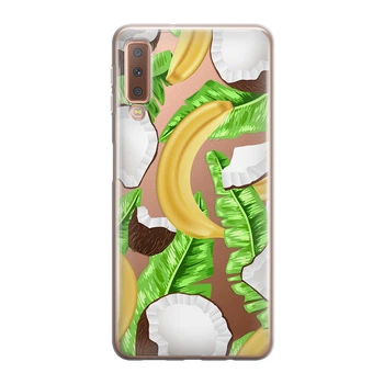 Тонкий cиликоновый чехол Unique Covers на Samsung Galaxy A7 2018 бананы с кокосами (2006 Galaxy A750)