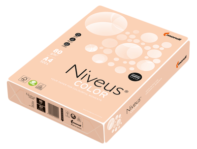 Папір офісний Niveus A4 80 г/м2 пастель 500 аркушів Лососевий (9003974460536)