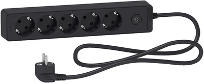 Сетевой удлинитель Schneider 5 розеток 1.5 м Black (ST9451B)