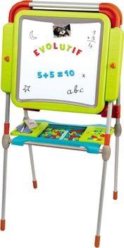 Двухсторонний мольберт Smoby Toys Буквы и цифры с регулировкой высоты, подставкой и аксессуарами (3032164102051)