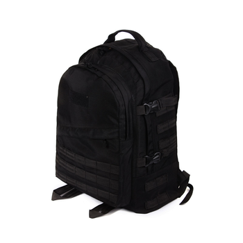 Тактичний похідний супер-міцний рюкзак 5.15.b з органайзером 40 літрів Чорний з поясним ременем
