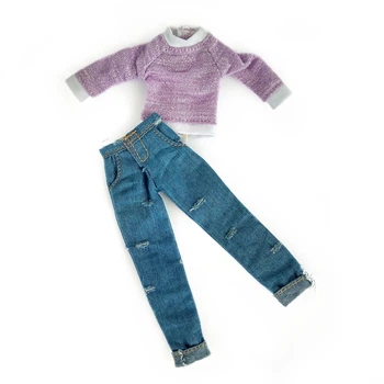 Джинсы и розовая кофта для кукол Blythe 30 см. (кукла в комплект не входит) (9122)