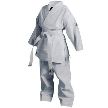 Кимоно для карате белое Adidas WKF K201EK белое 120 см- 130см