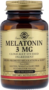 Аминокислота Solgar Мелатонин 3 мг 120 таблеток (033984019355)