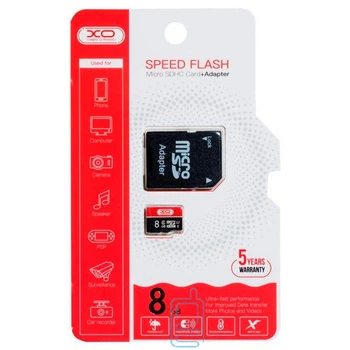 Картка пам'яті micro SD XO 16Gb class 10 + SD adapter