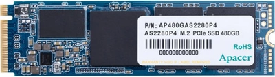 Apacer AS2280P4 480GB NVMe M.2 2280 PCIe 3.0 x4 3D NAND TLC (AP480GAS2280P4-1)