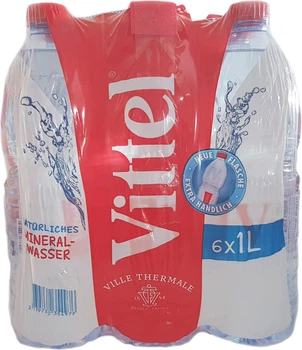 Упаковка минеральной негазированной воды Vittel 1 л х 6 бутылок (3179732358622_3179732333919)