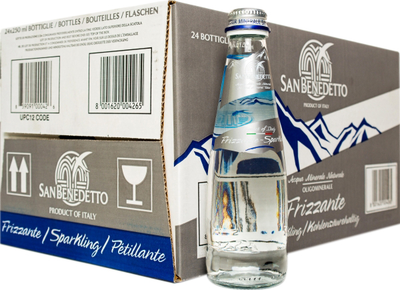 Упаковка мінеральної води San Benedetto газованої 0.25 л х 24 пляшки (8001620004265)