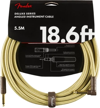 Инструментальный кабель Fender Cable Deluxe Series 18.6 ft 5.5 м Angled Tweed (228442)