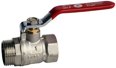 Кран кульовий DERKALIBER Kraft вн-зовн 1/2" PN25 (DK.102.15)