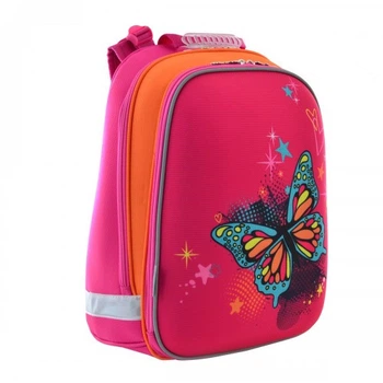 Рюкзак шкільний каркасний 1 Вересня H-12 Butterfly blue 38*29*15см 17л 554579