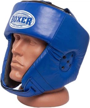 Боксерский шлем Boxer L 0.6 мм кожвинил Синий (2028-01B)