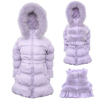 Пальто зимове для дівчинки Kiko/Donilo 3384 116 см Бузковий