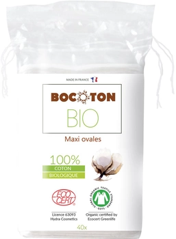 Ватные диски Bocoton Bio органические овальные большие 40 шт (3265660395003)