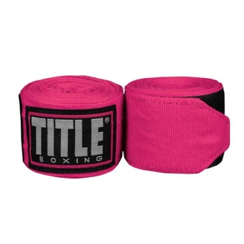 Бинты боксерские эластичные TITLE Boxing Fight Back Semi-Elastic 4,5м Розовые