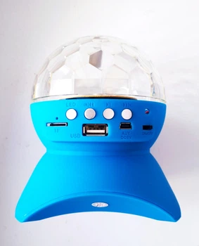 Современный Диско-шар на аккумуляторе magic ball Bluetooth L-740 синий