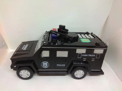 Детская электронная копилка-сейф с кодовым замком и отпечатком Cach Truck Машинка Hummer черная