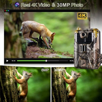 APP / 4G фотоловушка HC900Pro Live (30Mp, Облако, Онлайн видео) (938)