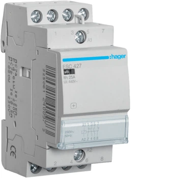 Контактор Hager ESC427 25A 230V AC 2NO+2NC модульный