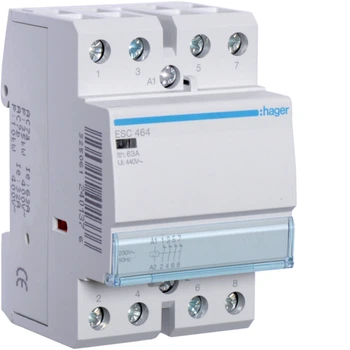 Контактор Hager ESC464 63A 230V AC 4NC модульний