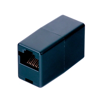 Черный соединитель RJ45 8P8C Мама / мама RJ45 Для соединения кабеля Q100