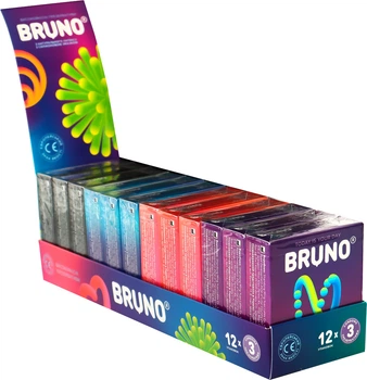 Презервативи Bruno Адвент 36 шт (12 упаковок по 3 шт) (4820234160112)