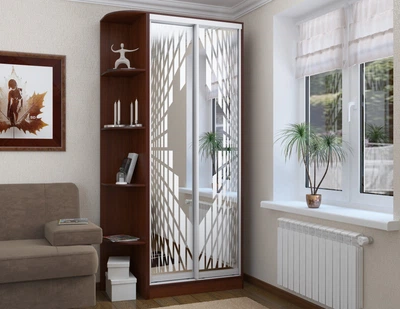 Шкаф купе Гратис двухдверный 120х240х45 см Орех Экко
